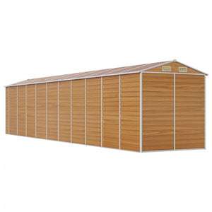 Gartenschuppen Hellbraun Verzinkter Stahl 191x895x198 cm