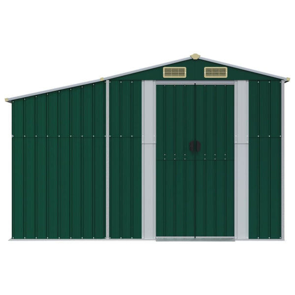 Gerätehaus Grün 277x279 cm Verzinkt