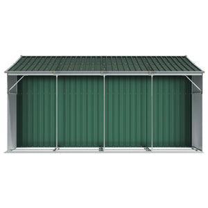 Gerätehaus Grün 277x365 cm Verzinkter Stahl