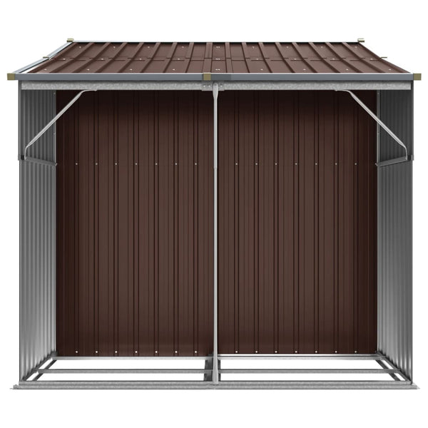 Gerätehaus Braun 277x192,5 cm Verzinkt