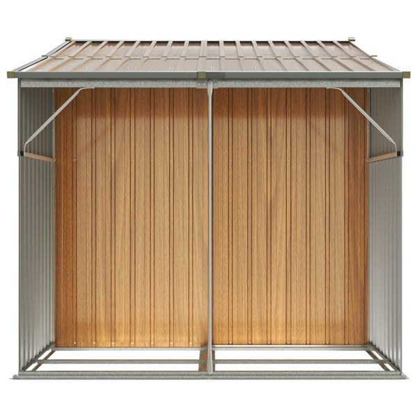 Gerätehaus Hellbraun 277x192,5 cm Verzinkt