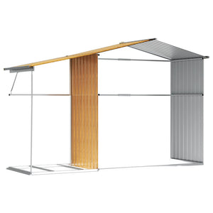 Gerätehaus Hellbraun 277x192,5 cm Verzinkt