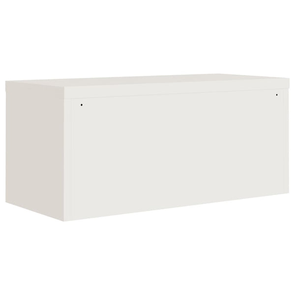 Aktenschrank Weiß Stahl 90x40x110 cm