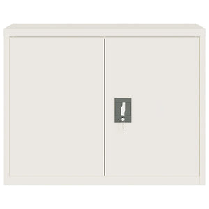 Aktenschrank Weiß Stahl 90x40x110 cm
