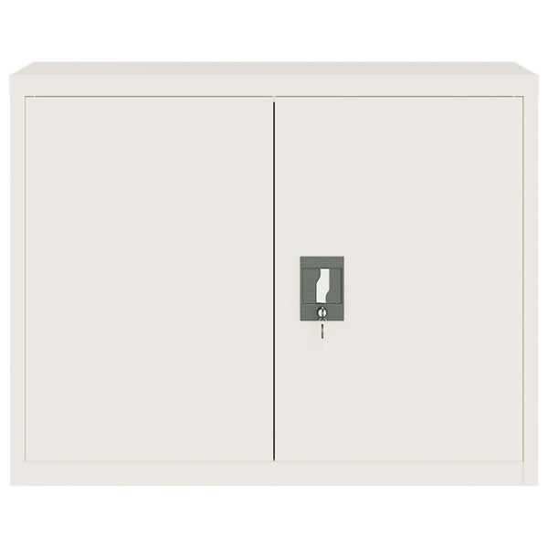 Aktenschrank Weiß Stahl 90x40x110 cm