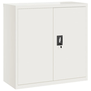 Aktenschrank Weiß Stahl 90x40x130cm