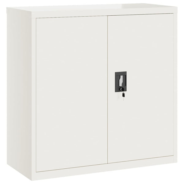 Aktenschrank Weiß Stahl 90x40x130cm