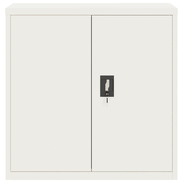 Aktenschrank Weiß Stahl 90x40x130cm