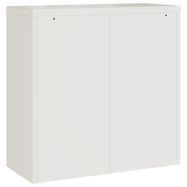Aktenschrank Weiß Stahl 90x40x130cm