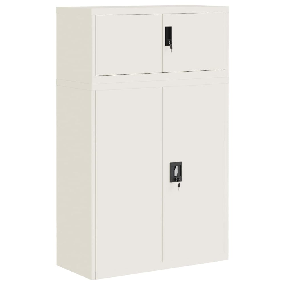 Aktenschrank Weiß Stahl 90x40x145 cm