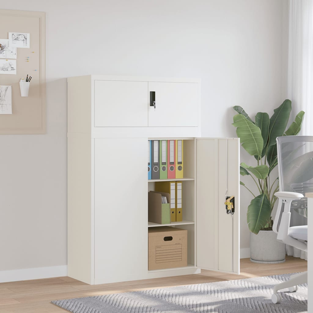 vidaXL Armoire de rangement Blanc 90x40x145 cm Acier