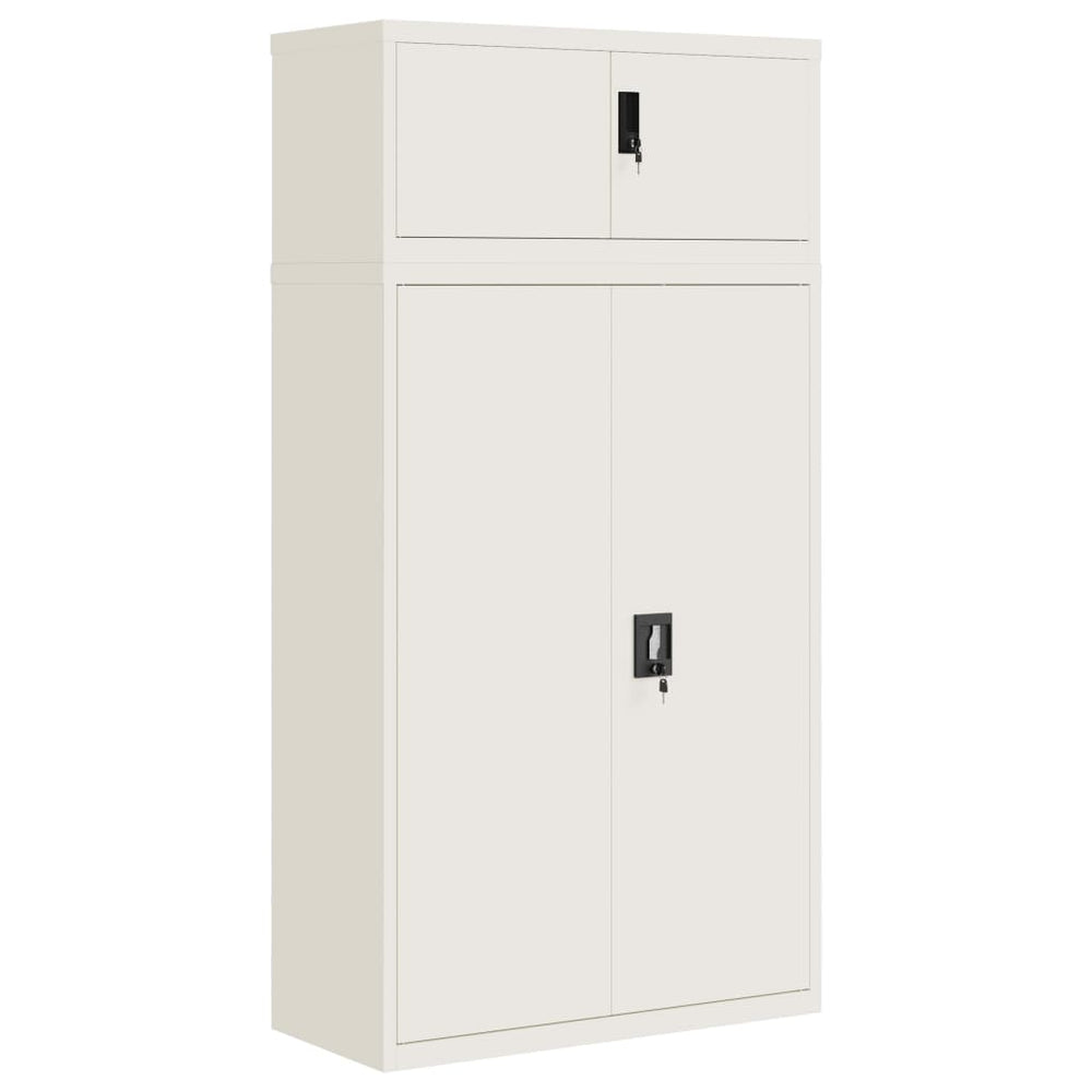 Aktenschrank Weiß Stahl 90x40x180 cm