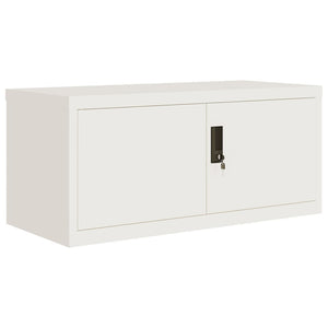 Aktenschrank Weiß Stahl 90x40x180 cm