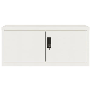 Aktenschrank Weiß Stahl 90x40x180 cm