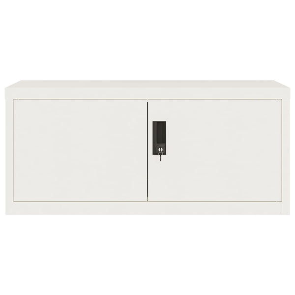 Aktenschrank Weiß Stahl 90x40x180 cm