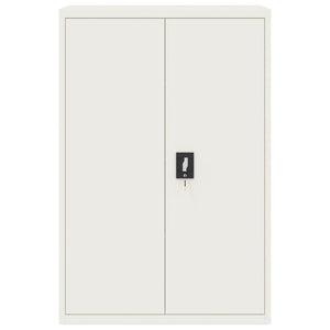 Aktenschrank Weiß Stahl 90x40x180 cm
