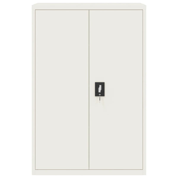 Aktenschrank Weiß Stahl 90x40x180 cm