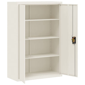 Aktenschrank Weiß Stahl 90x40x180 cm