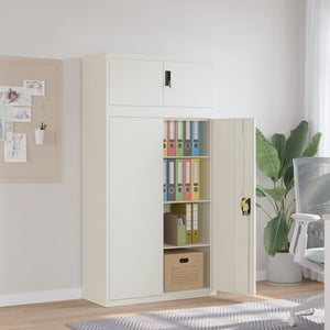 Aktenschrank Weiß Stahl 90x40x180 cm