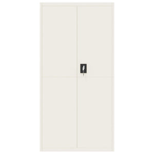 Aktenschrank Weiß Stahl 90x40x220 cm