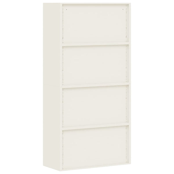 Aktenschrank Weiß Stahl 90x40x220 cm