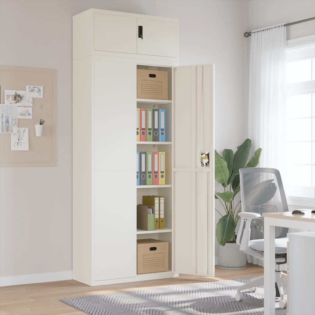 Weißer Aktenschrank 90x40x240 cm