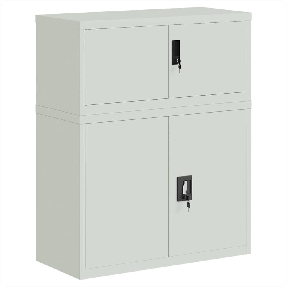 Aktenschrank Hellgrau Stahl 90x40x110 cm