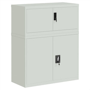 Aktenschrank Hellgrau Stahl 90x40x110 cm