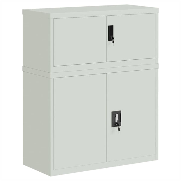 Aktenschrank Hellgrau Stahl 90x40x110 cm