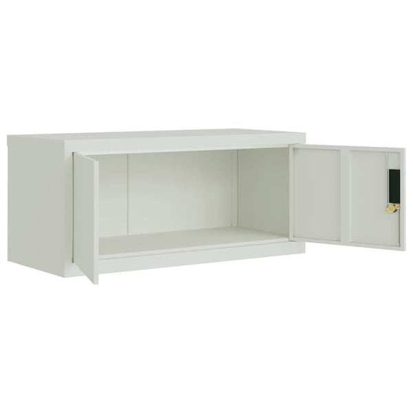 Aktenschrank Hellgrau Stahl 90x40x110 cm