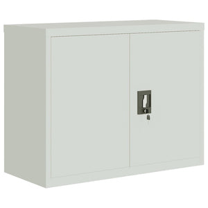 Aktenschrank Hellgrau Stahl 90x40x110 cm
