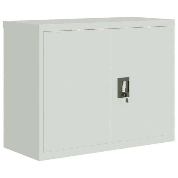 Aktenschrank Hellgrau Stahl 90x40x110 cm