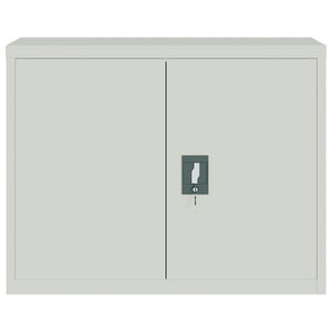 Aktenschrank Hellgrau Stahl 90x40x110 cm