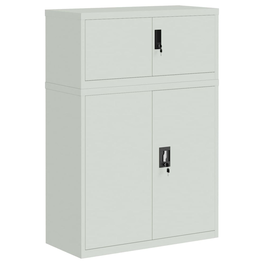 Aktenschrank Hellgrau Stahl 90x40x130cm