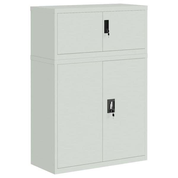 Aktenschrank Hellgrau Stahl 90x40x130cm