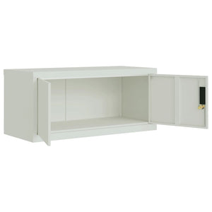 Aktenschrank Hellgrau Stahl 90x40x130cm