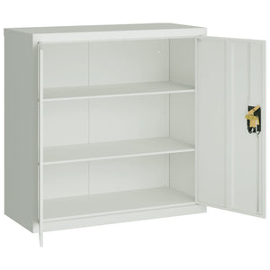 Aktenschrank Hellgrau Stahl 90x40x130cm