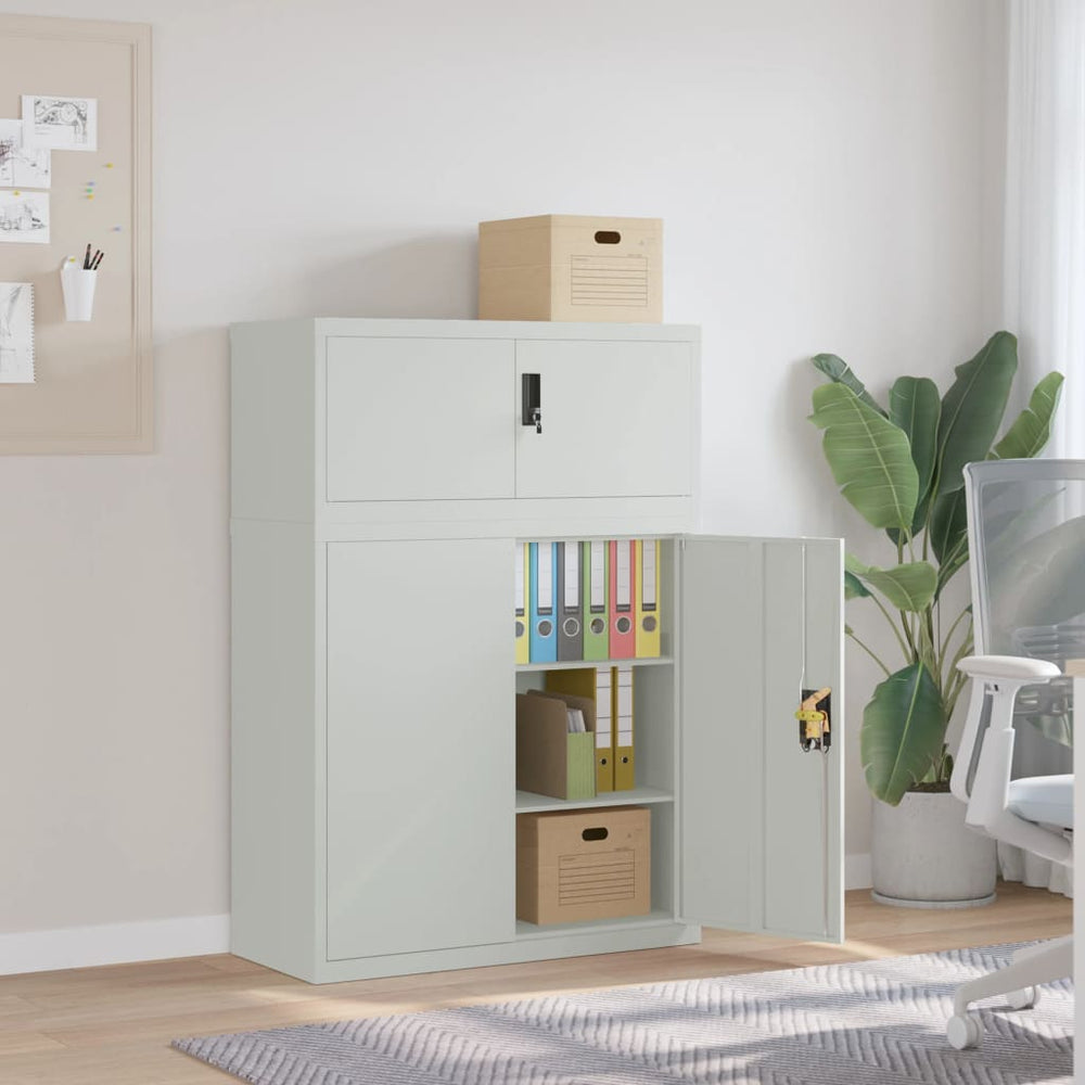 Aktenschrank Hellgrau Stahl 90x40x130cm