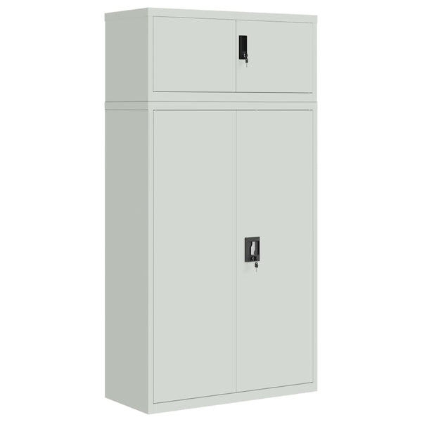 Aktenschrank Hellgrau Stahl 90x180 cm