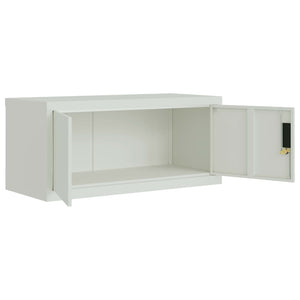 Aktenschrank Hellgrau Stahl 90x180 cm