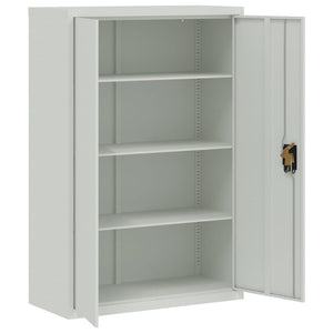 Aktenschrank Hellgrau Stahl 90x180 cm