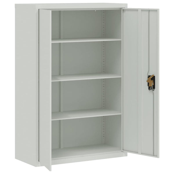 Aktenschrank Hellgrau Stahl 90x180 cm