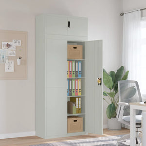 vidaXL Armoire de classement Gris clair 90x40x220 cm Acier