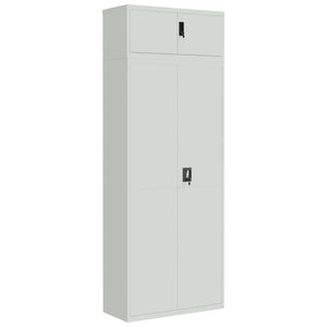 Aktenschrank Hellgrau Stahl 90x40x240cm