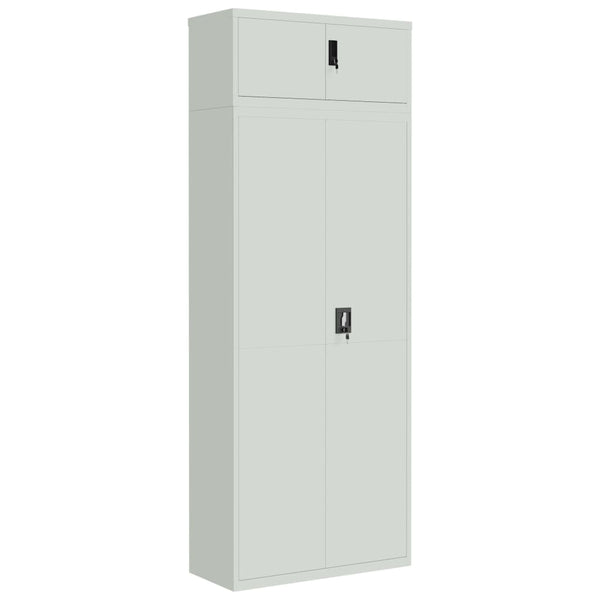 Aktenschrank Hellgrau Stahl 90x40x240cm