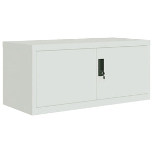 Aktenschrank Hellgrau Stahl 90x40x240cm