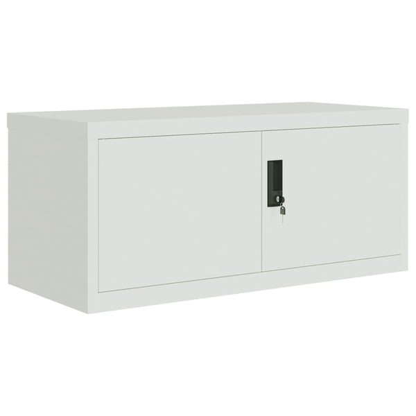 Aktenschrank Hellgrau Stahl 90x40x240cm