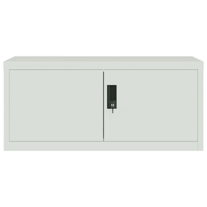 Aktenschrank Hellgrau Stahl 90x40x240cm