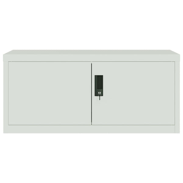 Aktenschrank Hellgrau Stahl 90x40x240cm