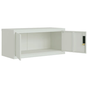 Aktenschrank Hellgrau Stahl 90x40x240cm